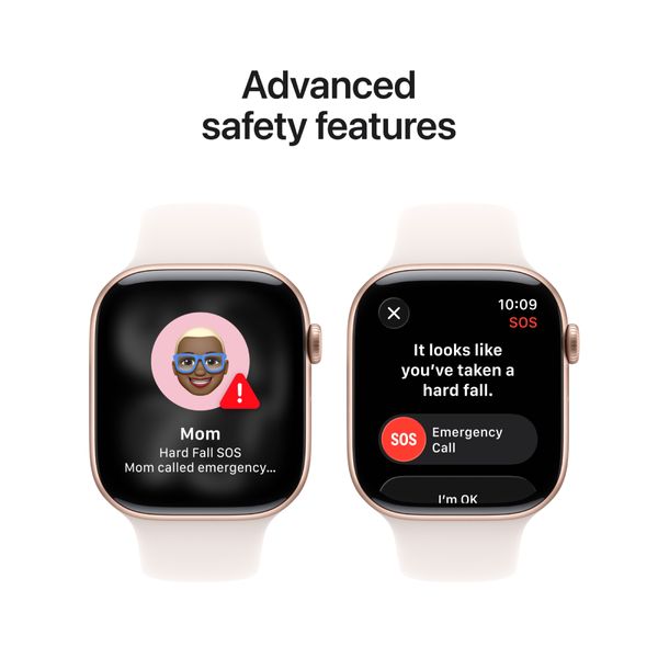 Apple Watch Series 11 GPS 42mm Rose Gold Aluminium Case με Light Blush Sport Band - M/L SmartWatch