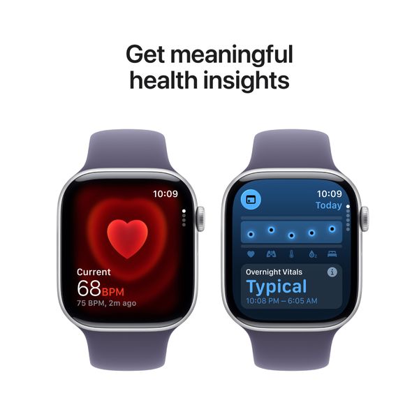 Apple Watch Series 11 GPS 42mm Silver Aluminium Case με Purple Fog Sport Band - M/L SmartWatch