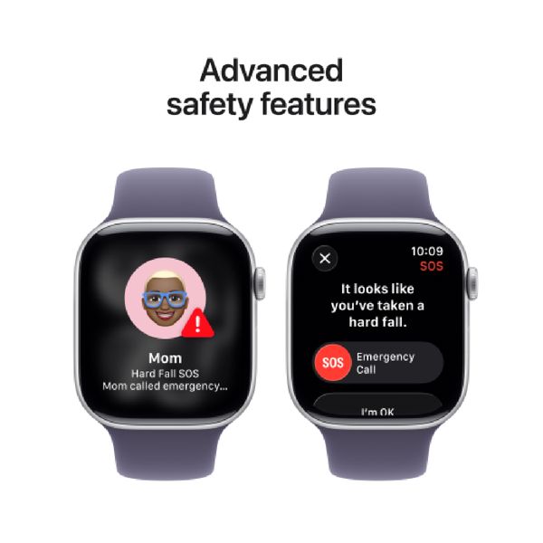 Apple Watch Series 11 GPS 42mm Silver Aluminium Case με Purple Fog Sport Band - M/L SmartWatch