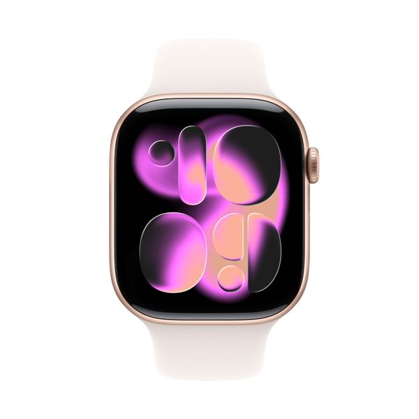 Apple Watch Series 11 GPS 46mm Rose Gold Aluminium Case με Light Blush Sport Band - S/M SmartWatch
