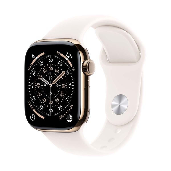 Apple Watch Series 11 GPS + Cellular 46mm Gold Titanium Case με Light Blush Sport Band - M/L SmartWatch