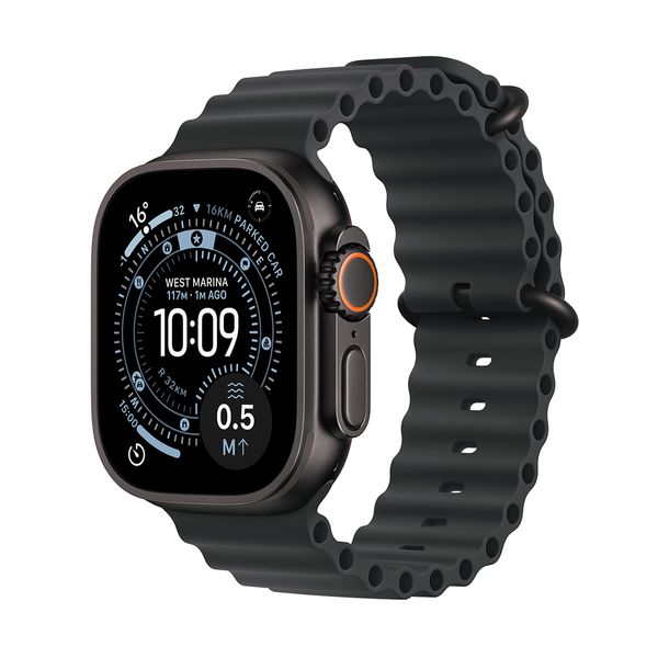 Apple Watch Ultra 3 GPS + Cellular 49mm Black Titanium Case με Black Ocean Band SmartWatch