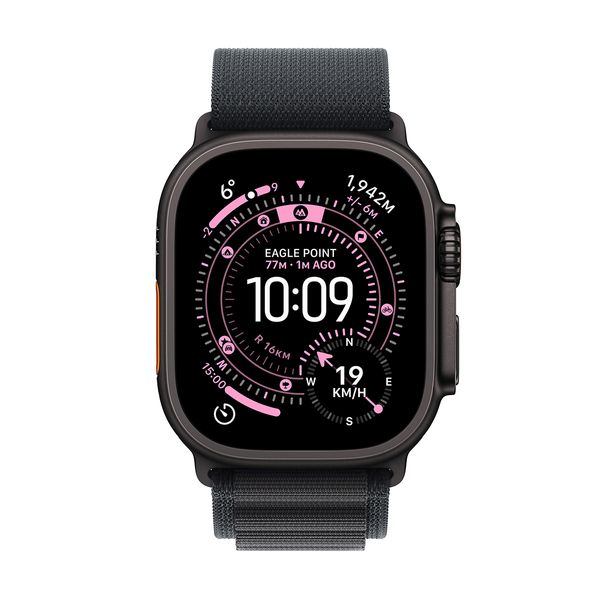 Apple Watch Ultra 3 GPS + Cellular 49mm Black Titanium Case με Black Alpine Loop - Small SmartWatch