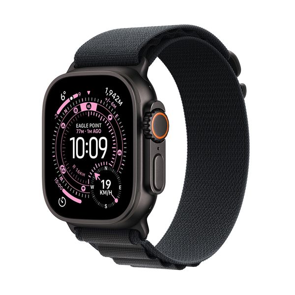 Apple Watch Ultra 3 GPS + Cellular 49mm Black Titanium Case με Black Alpine Loop - Small SmartWatch