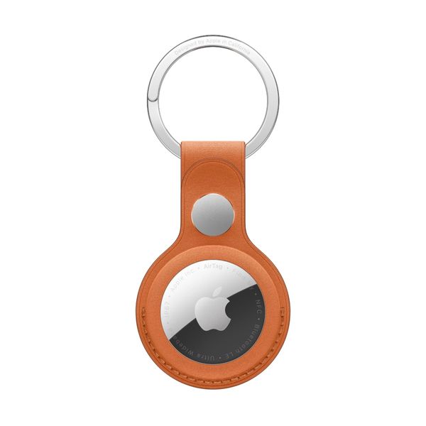 Apple AirTag FineWoven Key Ring Fox Orange