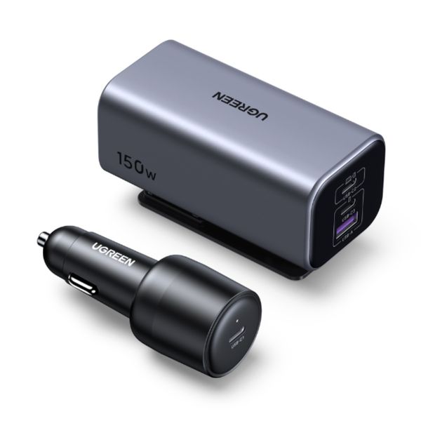 Ugreen 150W GaN Grey Φορτιστής Αυτοκινήτου