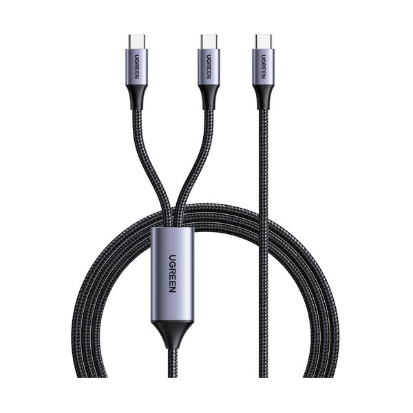 Ugreen 100W USB-C to 2x USB-C 1.5m Black Καλώδιο