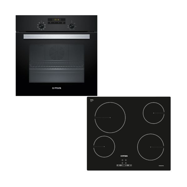 Pitsos PH12M41B0 Φούρνος & Family CRE611S06 Κεραμική Εστία Σετ Εντοιχιζόμενο