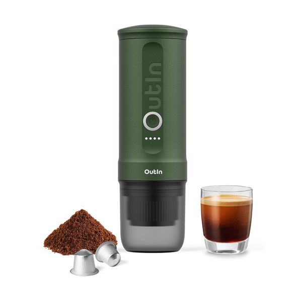 OutIn Nano Forest Green Φορητή Μηχανή Espresso