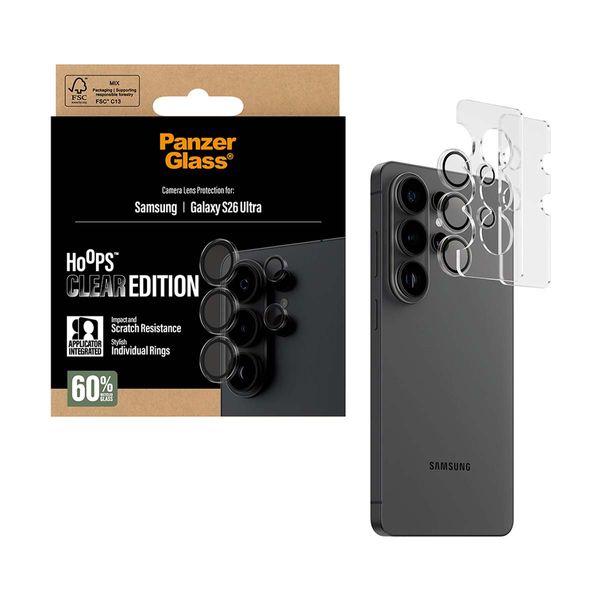 PanzerGlass Hoops Samsung Galaxy S26 Ultra Transparent Προστατευτικό Φακού