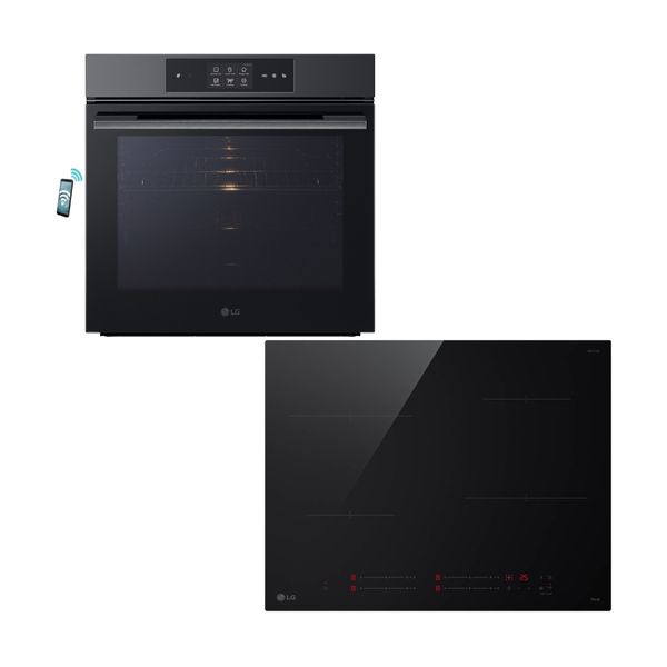 LG WSED7665B Ανθρακί Φούρνος & CI5Z2423BN Επαγωγική Εστία Set Εντοιχισμού