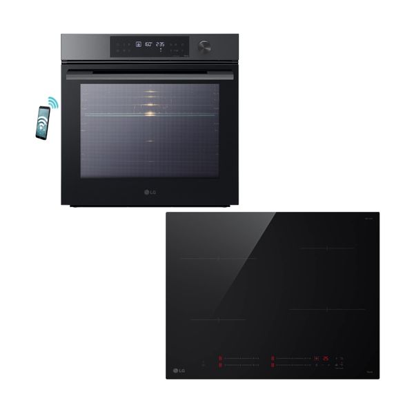 LG WS7D7631WB Ανθρακί Φούρνος & CI5Z2423BN Επαγωγική Εστία Set Εντοιχισμού
