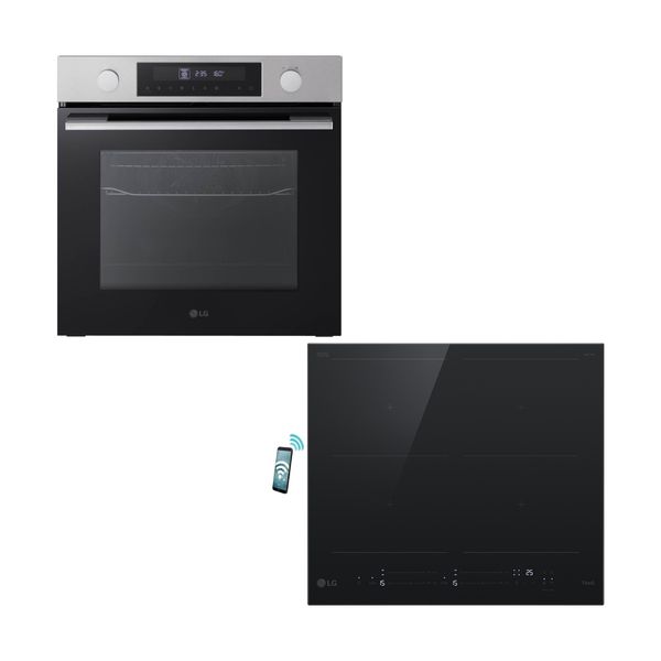 LG WS5D7230S Inox Φούρνος & CBIZ2437B Επαγωγική Εστία Set Εντοιχισμού
