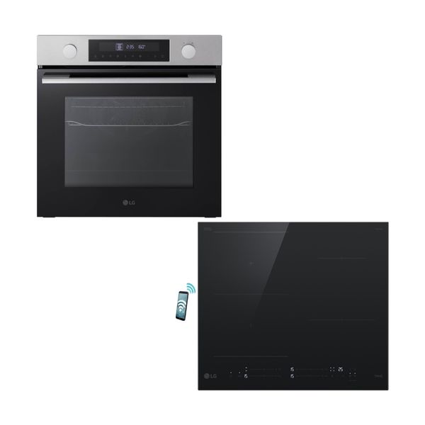 LG WS5D7230S Inox Φούρνος & CBIZ2435B Επαγωγική Εστία Set Εντοιχισμού