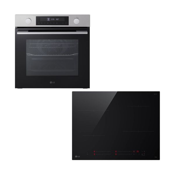 LG WS5D7210S Inox Φούρνος & CI5Z2423BN Επαγωγική Εστία Set Εντοιχισμού