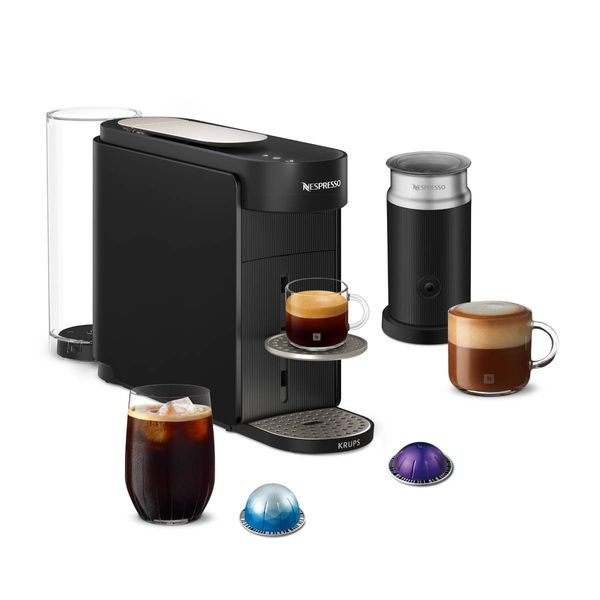 Krups Nespresso® XN9418 Vertuo Up Black & Aeroccino Μηχανή Espresso