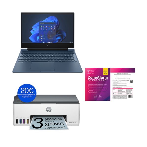HP Victus 15-fb3007nv R7-7445HS/16GB/512GB/GeForce RTX 4050 6GB & HP Smart Tank 580 & ZoneAlarm Extreme Security NextGen 1 Device, 2 Years