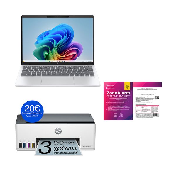 HP OmniBook 7 Aero Next Gen AI 13-bg1000nv R7 AI 350/16GB/1TB Laptop & HP Smart Tank 580 & ZoneAlarm Extreme Security NextGen 1 Device, 2 Years