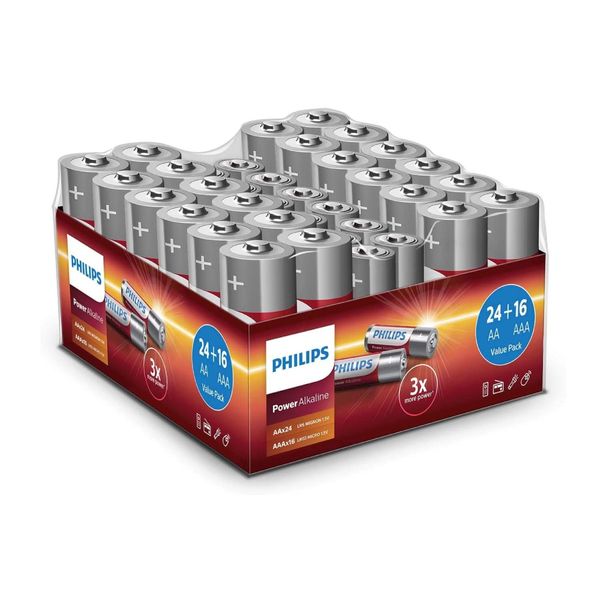 Philips Power Alkaline AA & AAA (LR036G40W/GRS) 40τμχ Μπαταρίες Αλκαλικές