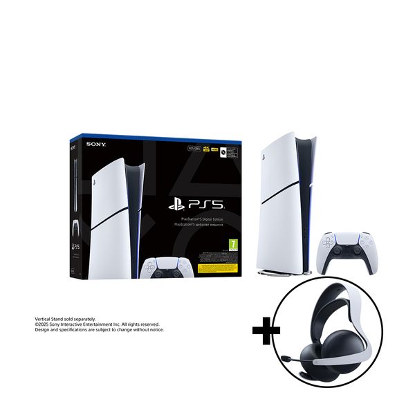 Sony PS5 Digital Slim Edition 825GB & PULSE Elite Headset & Case
