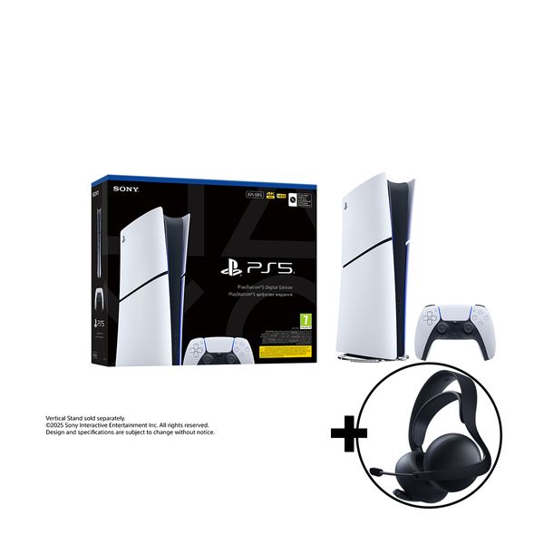 Sony PS5 Digital Slim Edition 825GB & PULSE Elite Black Headset