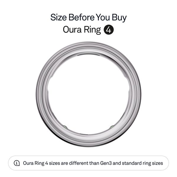 Oura Ring 4 Size 9 Silver Smart Δαχτυλίδι