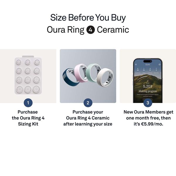 Oura Ring 4 Ceramic Size 9 Midnight Smart Δαχτυλίδι
