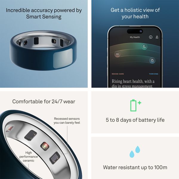 Oura Ring 4 Ceramic Size 9 Midnight Smart Δαχτυλίδι