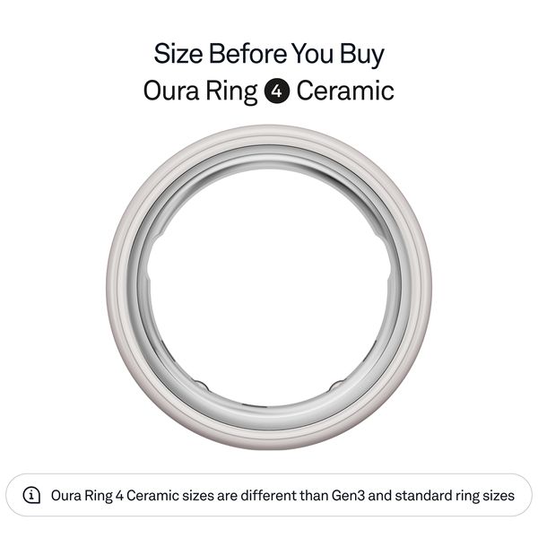 Oura Ring 4 Ceramic Size 8 Cloud Smart Δαχτυλίδι