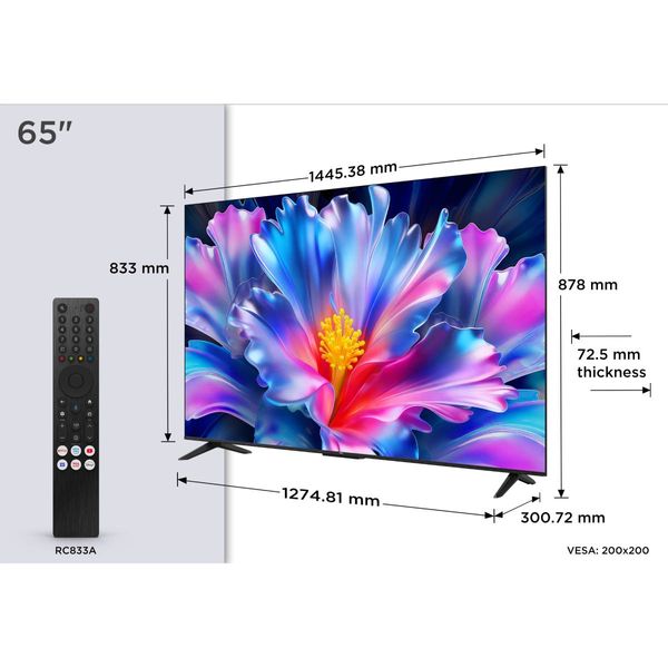 TCL LED 65P6L 65" Τηλεόραση 4K Google TV