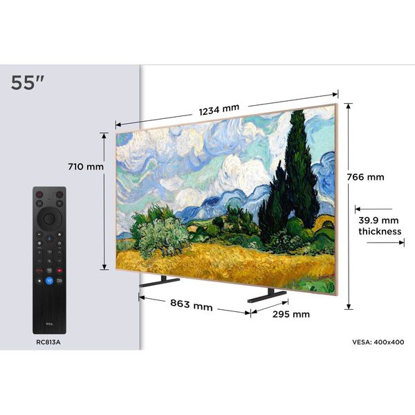 TCL Mini LED 55A400 Pro 55" Τηλεόραση Google TV 4K