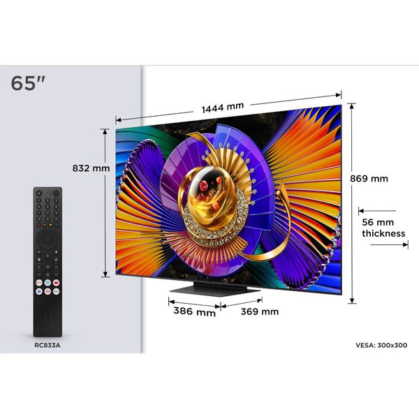 TCL SQD Mini LED 65C7L 65" Τηλεόραση Google TV 4K