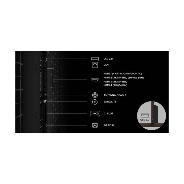 TCL SQD Mini LED 85X11L 85" Τηλεόραση 4K Google TV