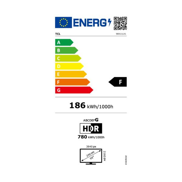 TCL SQD Mini LED 98X11L 98" Τηλεόραση 4K Google TV
