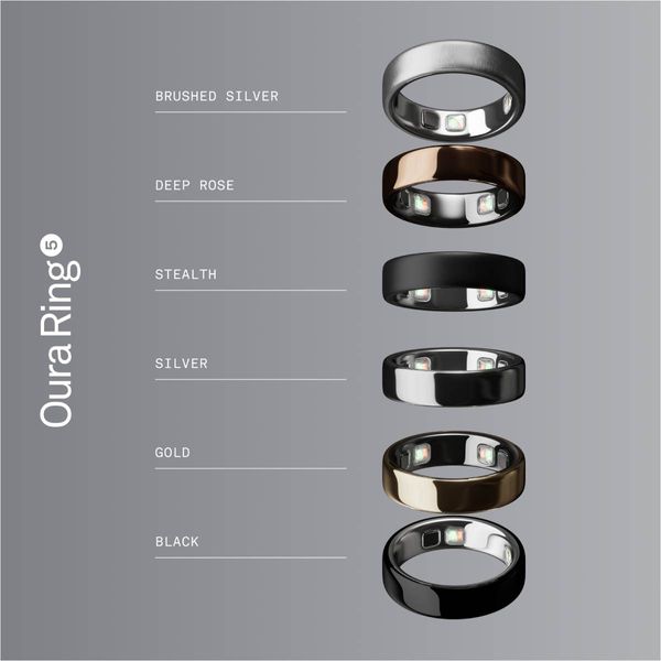 Oura Ring 5 Size 13 Silver Smart Δαχτυλίδι