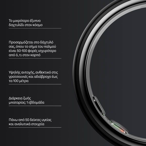 Oura Ring 5 Size 9 Black Smart Δαχτυλίδι