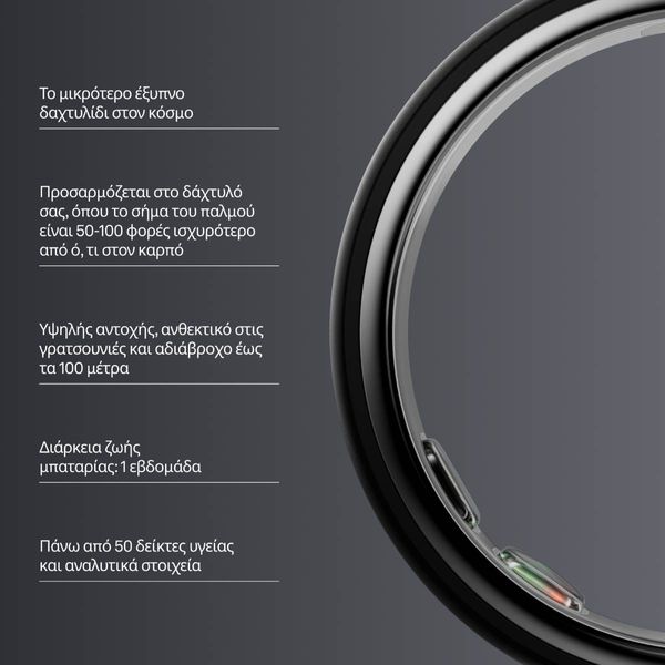 Oura Ring 5 Size 12 Stealth Smart Δαχτυλίδι