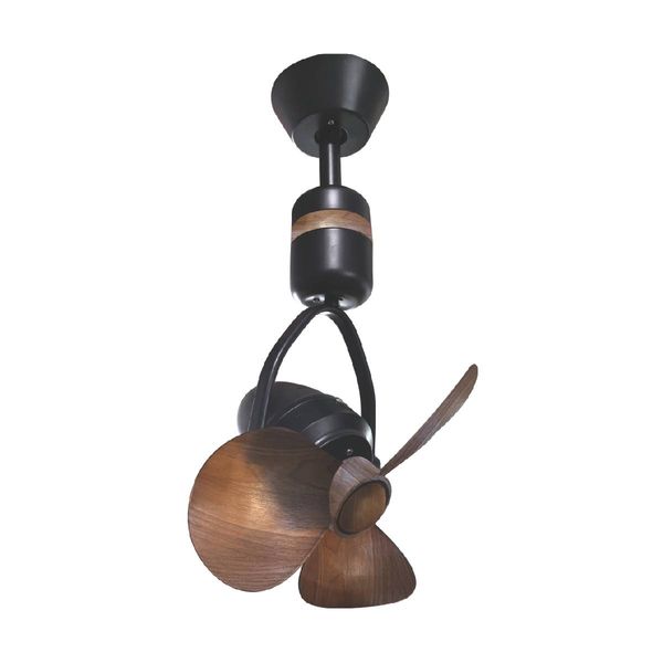 Eurolamp 300-25092 20W 35cm Black/Wood Γωνιακός Ανεμιστήρας Οροφής