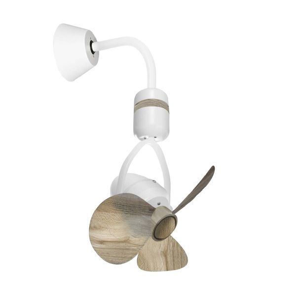 Eurolamp 300-25091 20W 35cm White/Wood Γωνιακός Ανεμιστήρας Οροφής