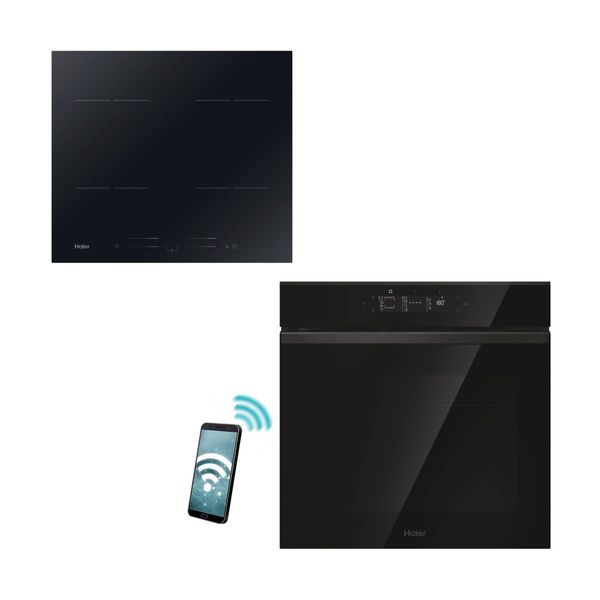 Haier H6 ID66G3HTB Black & Series 2 HAISJ64MC Set Εντοιχισμού