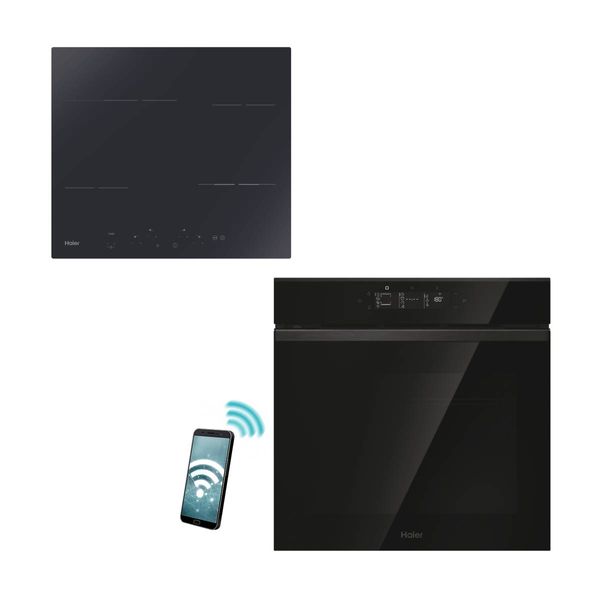 Haier H6 ID66G3HTB Black & Series 2 HAH64EXCP Set Εντοιχισμού