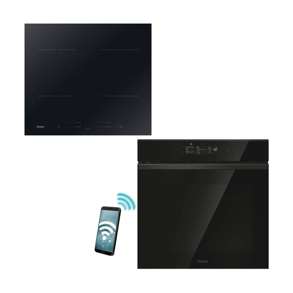 Haier H6 ID65G3YTB Black & Series 2 HAISJ64MC Set Εντοιχισμού