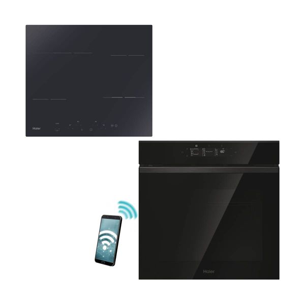 Haier H6 ID65G3YTB Black & Series 2 HAH64EXCP Set Εντοιχισμού