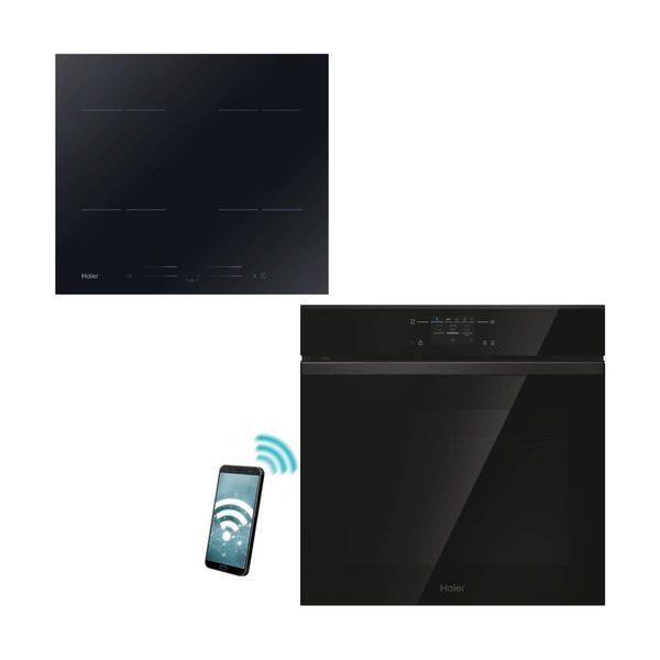 Haier H6 ID68C5YTB Black & Series 2 HAISJ64MC Set Εντοιχισμού