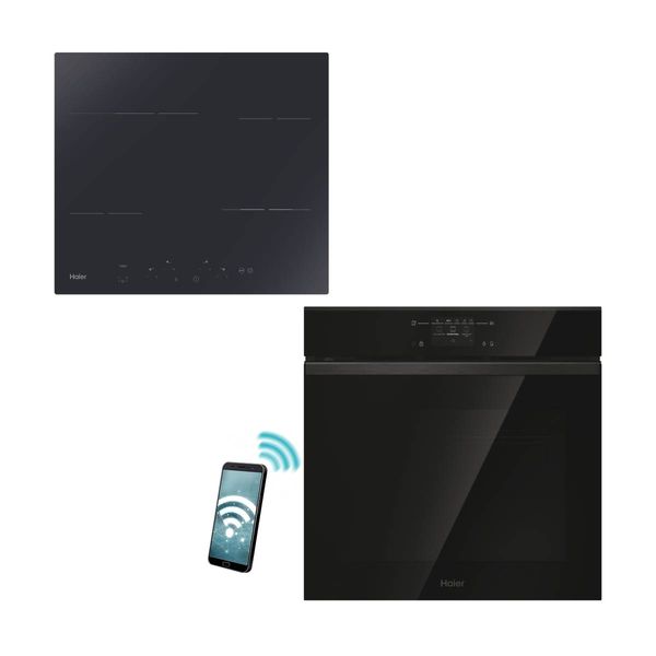 Haier H6 ID68C5YTB Black & Series 2 HAH64EXCP Set Εντοιχισμού