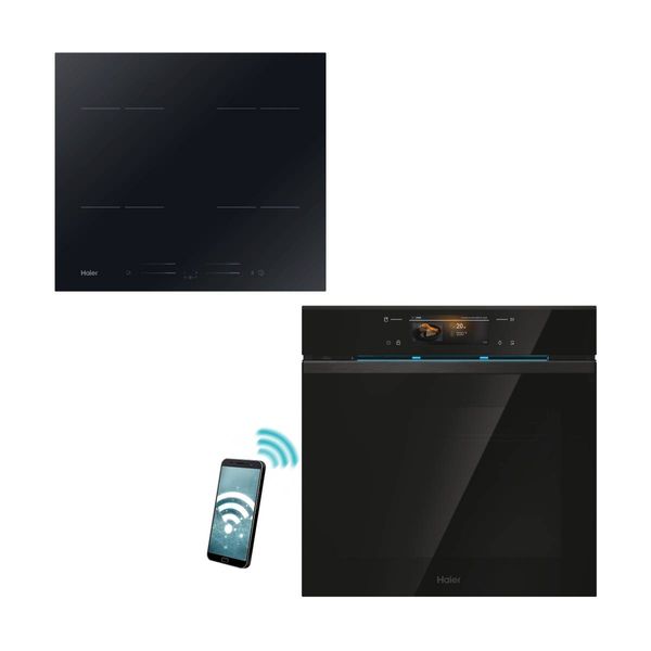 Haier H6 ID68M5YTB Black & Series 2 HAISJ64MC Set Εντοιχισμού