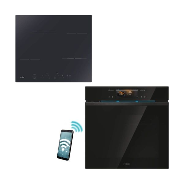 Haier H6 ID68M5YTB Black & Series 2 HAH64EXCP Set Εντοιχισμού