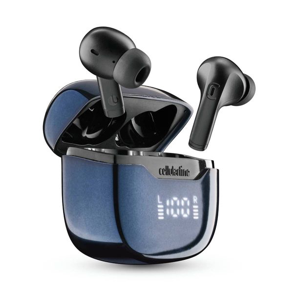 Cellular Line Key Pro True Black Wireless Ακουστικά Earbuds