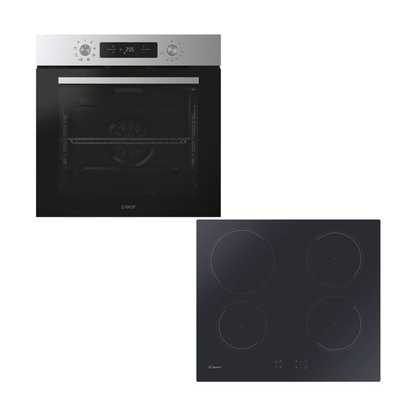 Candy CA6 NP3T3HTX Stainless Steel Φούρνος & CI642C/E1 Επαγωγική Εστία Set Εντοιχισμού