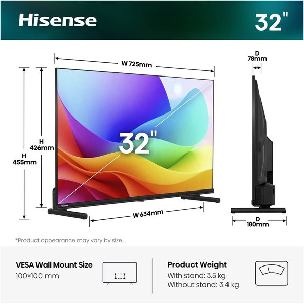 Hisense Hi-QLED 32A5S 32" Τηλεόραση Smart 4K